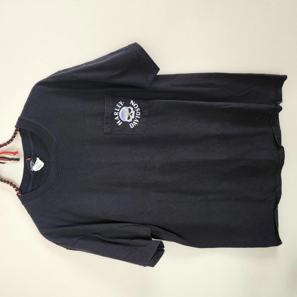 Harley Davidson Graphic Pocket T-Shirt - Vintage Black